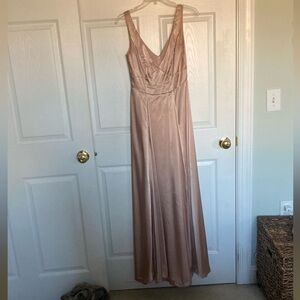 Elegant Pink/ToupeEvening Gown